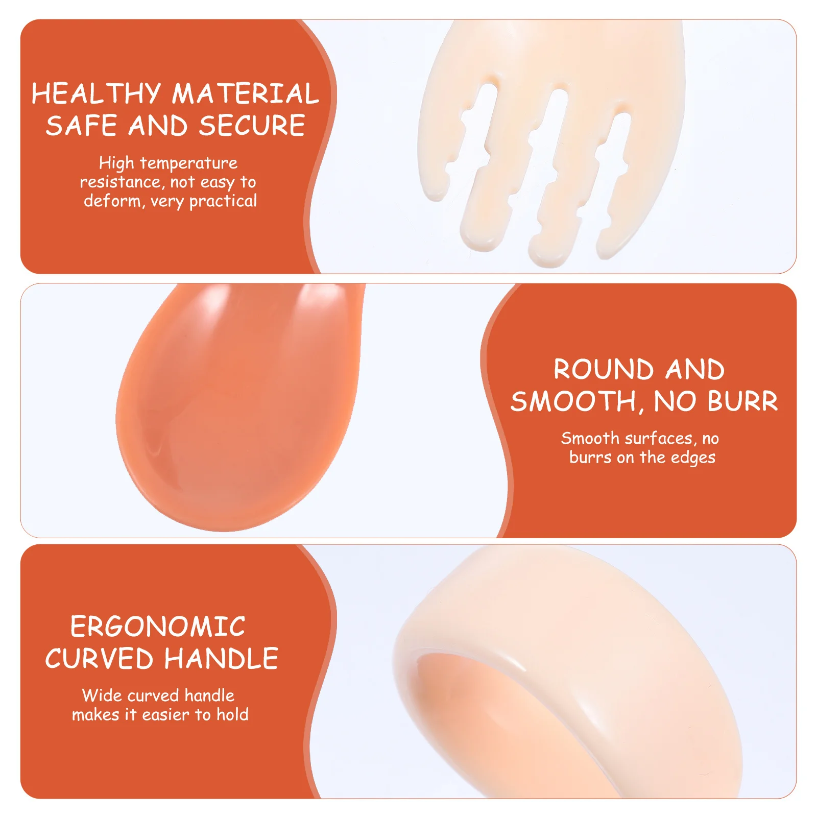 

1 комплект, детская тренировочная посуда, набор изогнутых ложек и вилок, удобная ручка, недеформируемая, безопасная посуда для кормления для малышей