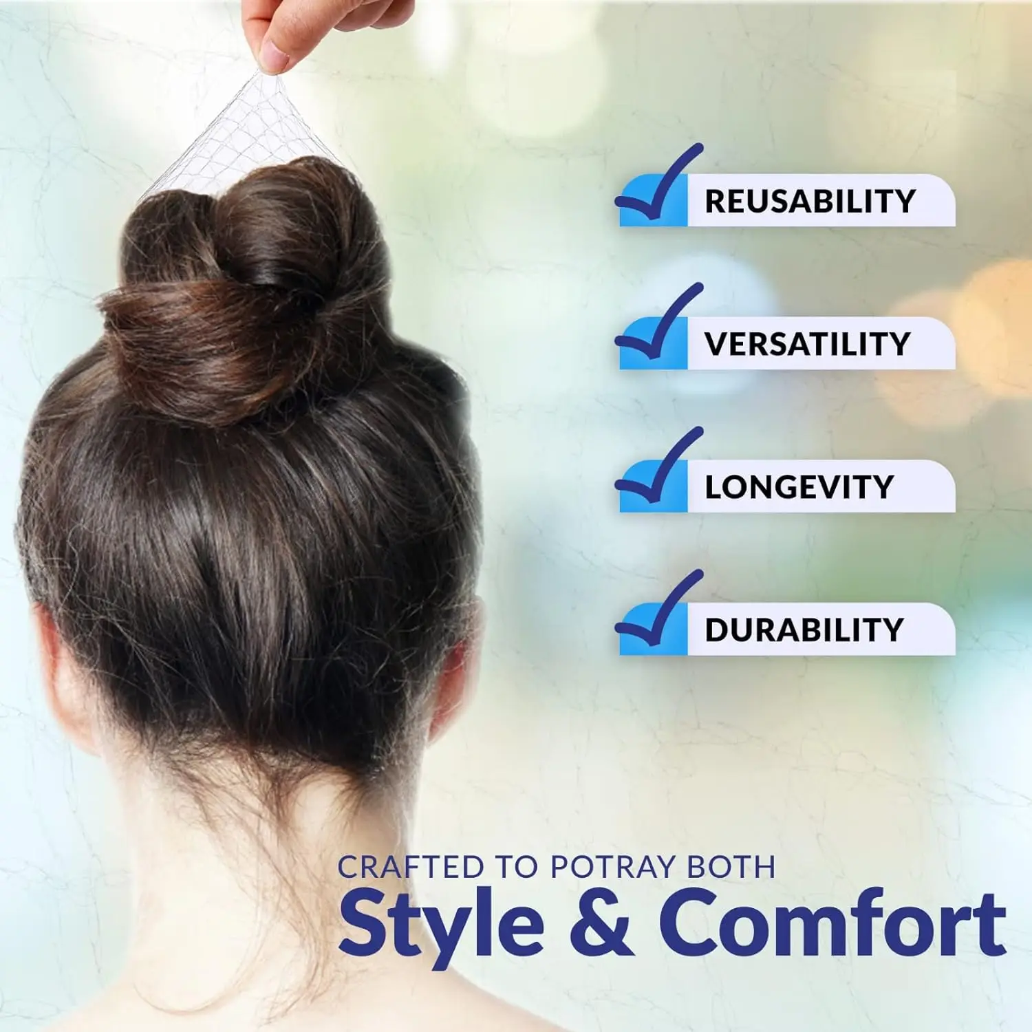 20/60/100Pcs DurableNylon HairNet For Bun Hair Hair style Tool Black BlondeBrown 5Mm Hair Net For Wigs Mesh Hair StylingHairnets