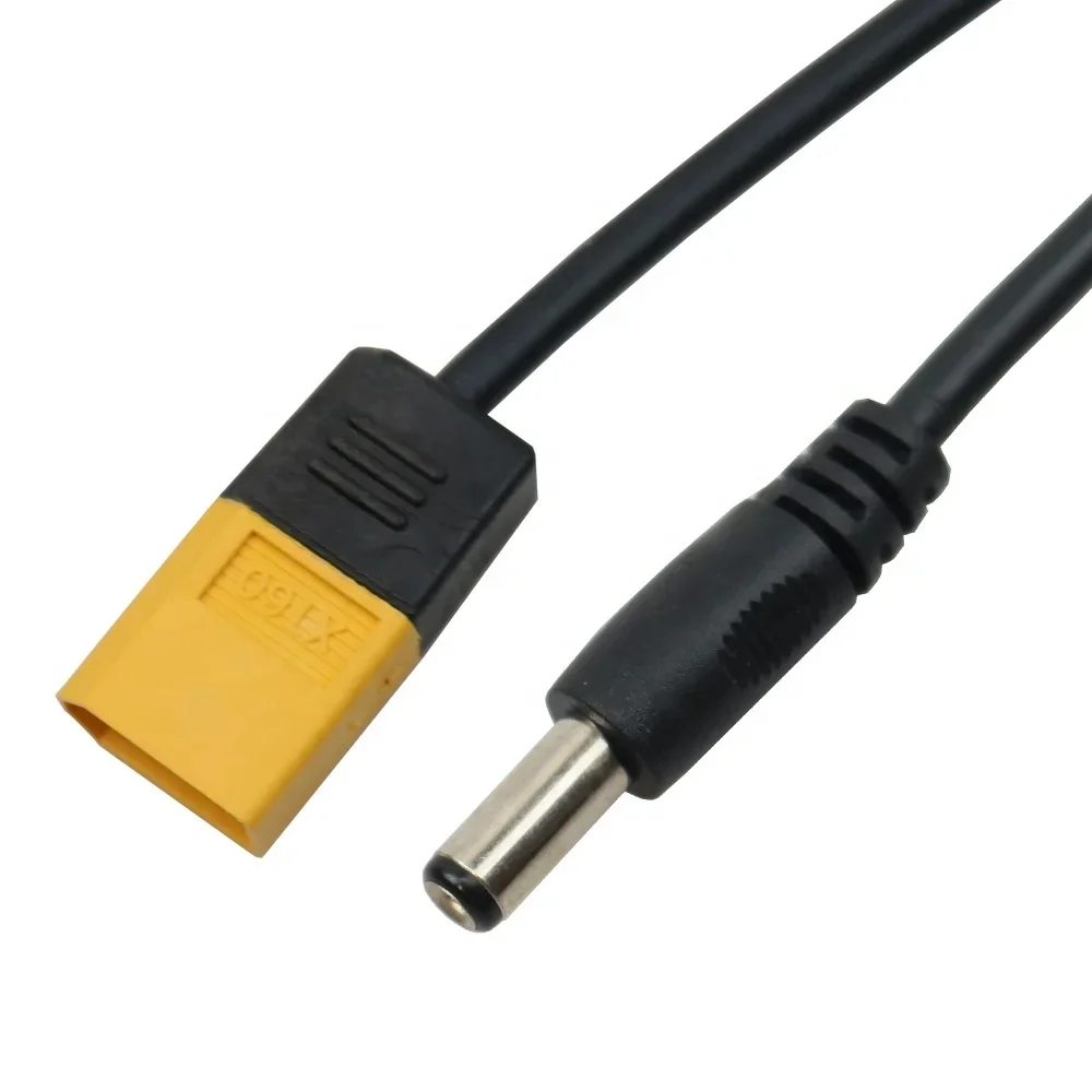 30PCS XT60 Male Connector To DC Plug DC5525 DC5521 Power Cable 5.5x2.5mm Adaptor For TS100 T12 Electric Soldering Iron Electric