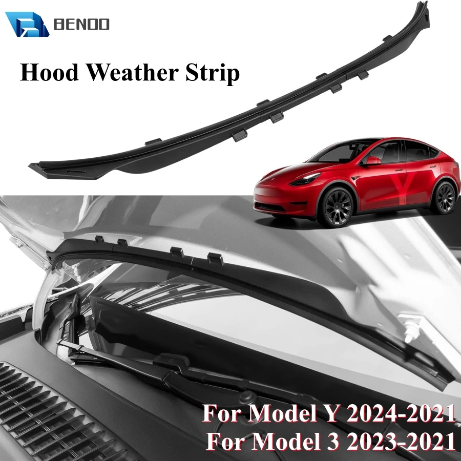 

For Tesla Model Y Model 3 Hood Weather Strip Hood Water Barrier Strip Rubber Seal Protect Dust Proof Seal Strip for Front Trunk