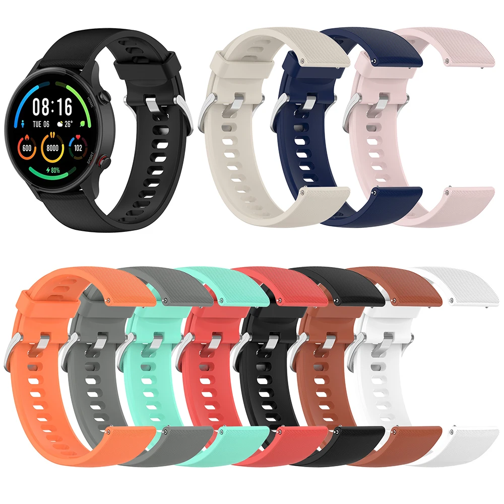 22mm Official Strap for Xiaomi Mi Watch Color Sport Edition Smart Watch Band Silicone bracelet for Mi Watch Color 2 Watch correa