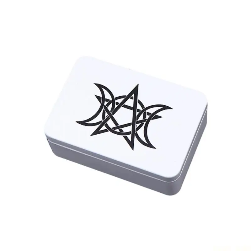 

U2JB Playings Cards Box Trading Card Case Tarots Storage Can Card Organizers Card Case Empty Metal Storage Box for Game Cards