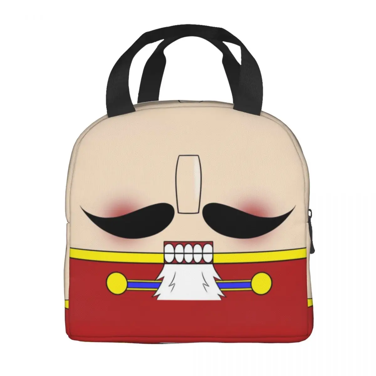 Funny Nutcracker Mask Insulated Lunch Bags for Work School Resuable Thermal Cooler Lunch Box Women Kids