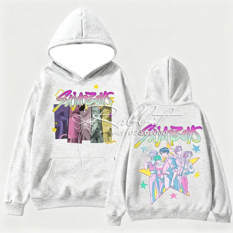 

2025 New K-pop Devil Hunter Saja Boys Hariku Style Hip Hop Hoodie Sweatshirt Dress Boys and Girls Parent Child Hoodie