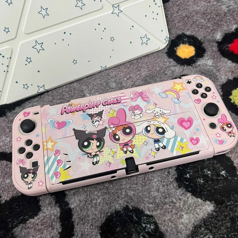 Bonito dos desenhos animados padrão personalizado interruptor 2 caso protetor minha melodia kuromi cinnamoroll anime periféricos para interruptor oled presente brinquedo