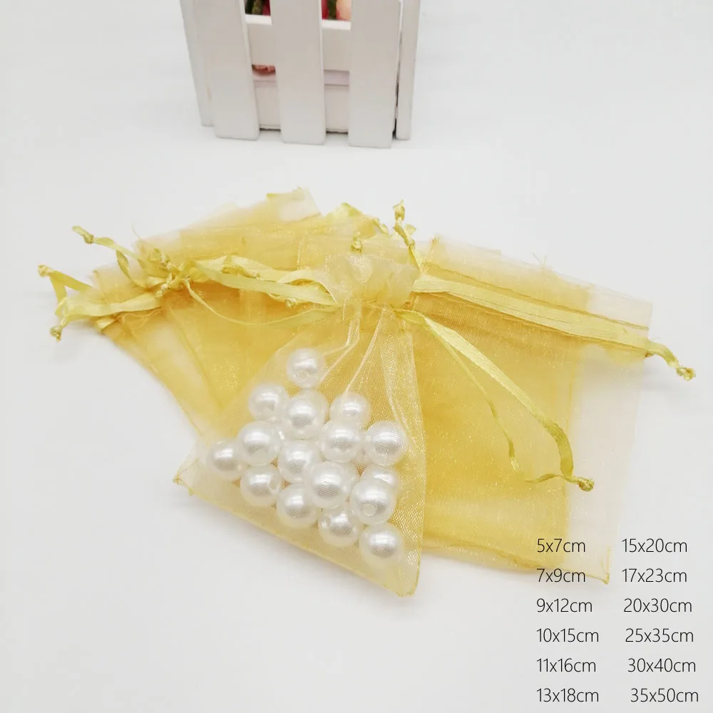 

1000pcs 5x7cm Diy Jewelry Bag Gift Bag Women Drawstring Organza Gift Bags For Wedding/Christmas/Jewelry Display Packaging Bags