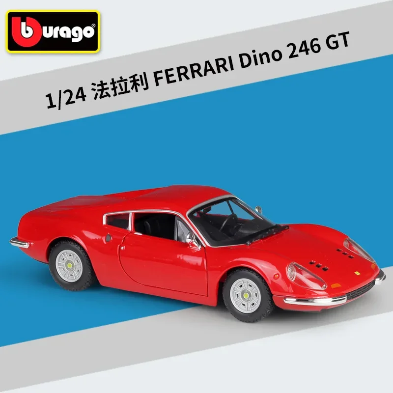 Bburago 1:24 FERRARI Dino 246 GT simulation alloy car model Collect gifts toy B465