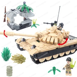 Military T-72B3 Main Battle Tank Building Block Assembled Figures War Weapons Armor Vehicle Equipment Model Child Gifts Boy Toys