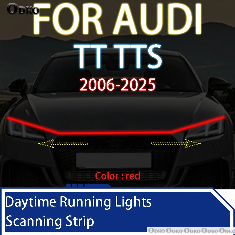 

ДЛЯ AUDI TT TTS 2006-2025 Новое обновленное декоративное освещение окружающей среды, светодиодные дневные ходовые огни, сканирование, запуск капота автомобиля, DRL 12 В