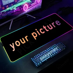 LED Gaming Mousepads DIY Large Backlight Desk Mat Customized RGB Mouse Pad Luminous Big PC Mouse Mat Gamer Mousepad Anime