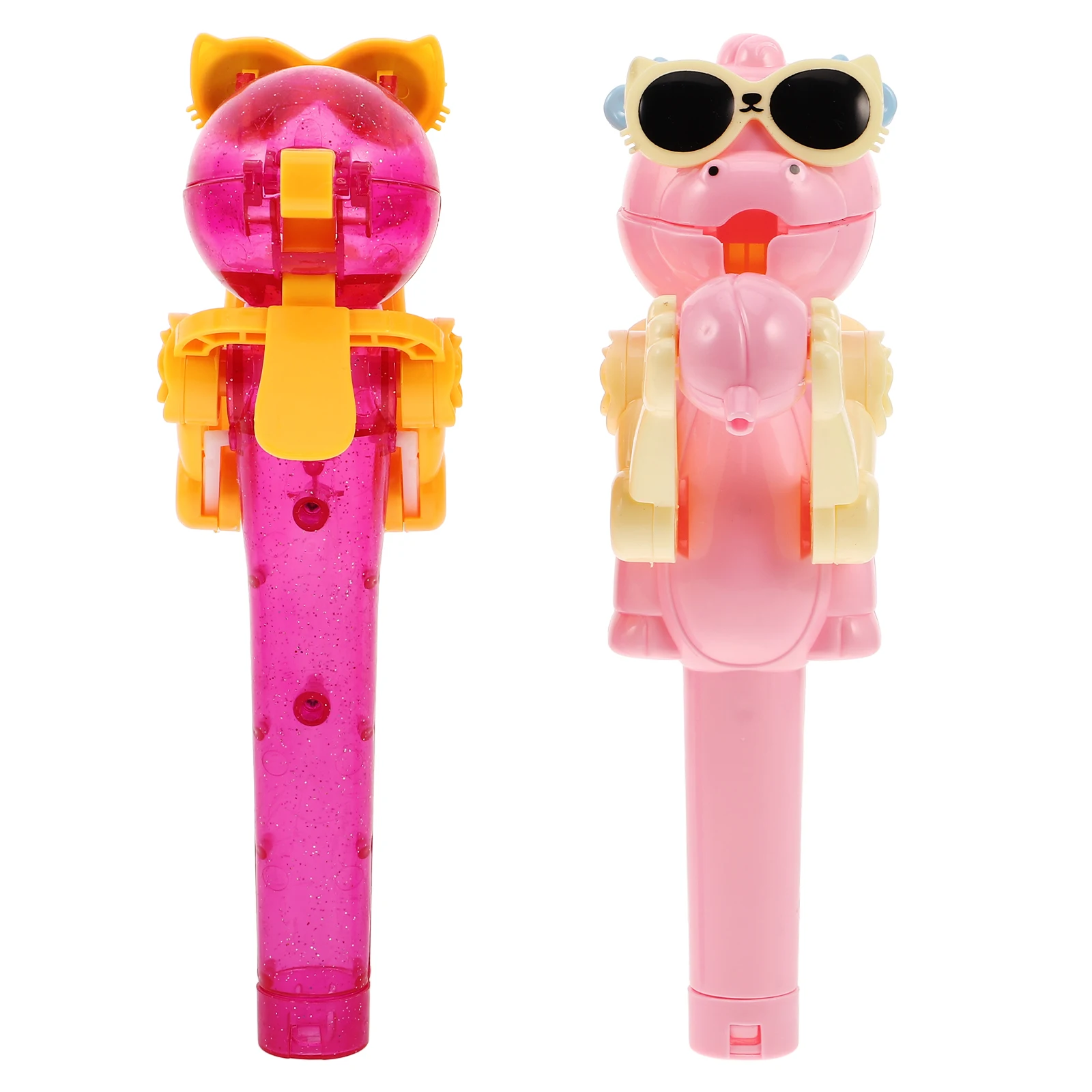 

2pcs Dinosaur Lollipop Robot Interactive Candy Holder For Kids Transparent Storage Box Valentine Party Favor Gift Novelty Gag