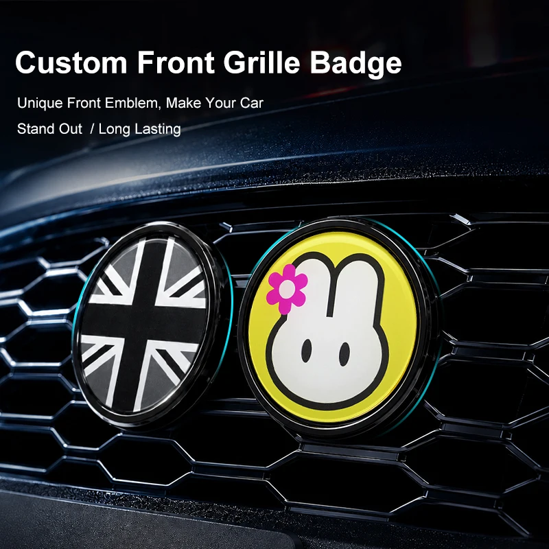 Front Grill Emblem Badge Waterproof and Sunproof Universal 3D Acrylic Car Exterior Nameplate Styling Decoration Accessories
