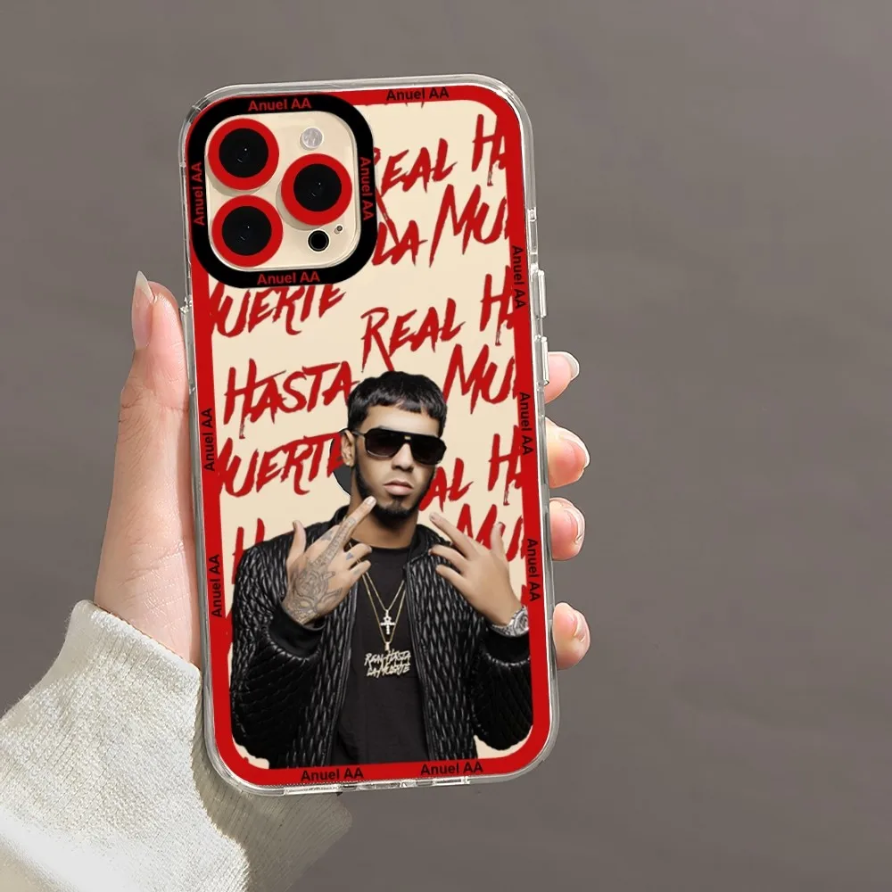 Anuel AA Real Hasta La Muerte Phone Case For iPhone 11 12 Mini 13 14 15 Pro Max Transparent Shell