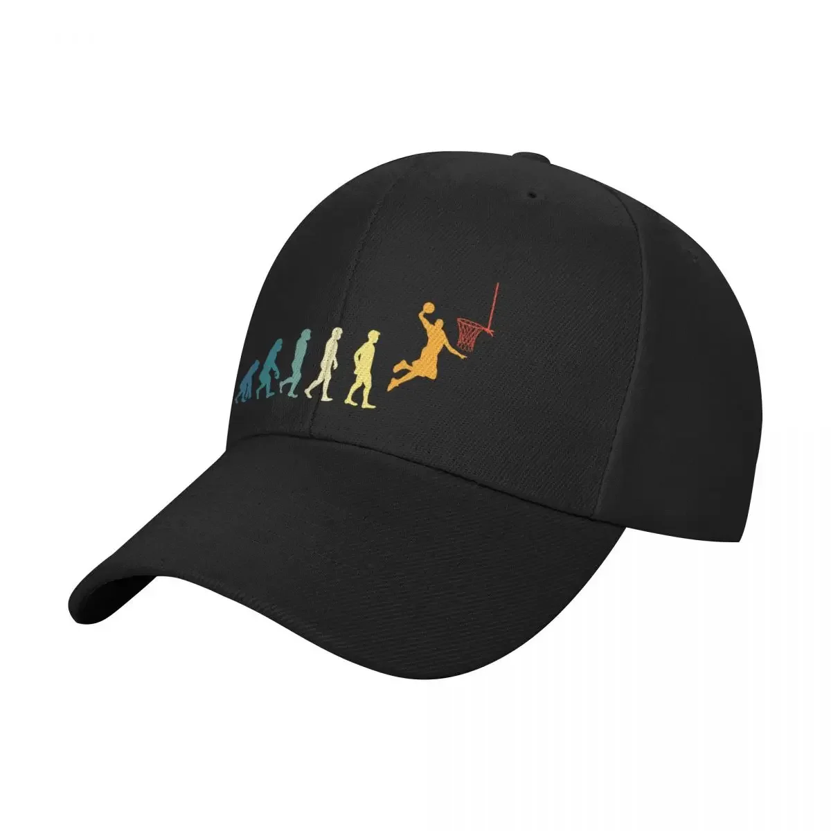 Basketball Evolution Vintage Colors Baseball Cap Designer Hat Snap Back Hat Beach Bag Luxury Man Hat Women's Beach Visor Men's