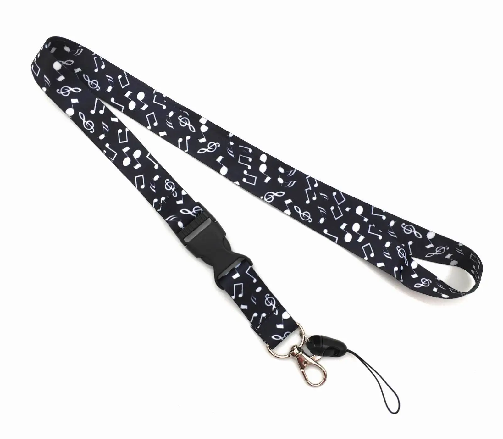 1 Pcs/Piano Notes Cellphone lanyard Straps Clothing Keys Chain ID cards Holder Detachable Buckle  Lanyards H005