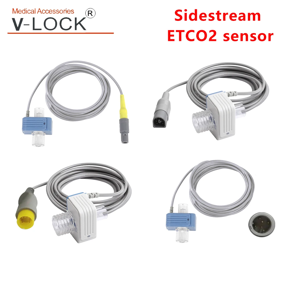 V-lock 1011 mainside ETCO2 module compatible for  Biolight edan huateng bionet phili patient monitor ventilator with sampling li
