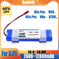 14.8V Battery 12800mAh Lithium Battery for ILIFE V3s Pro V50 V5s Pro V8s V80 Max B5 Max S5 Pro X750 Robot Vacuum Cleaner Battery