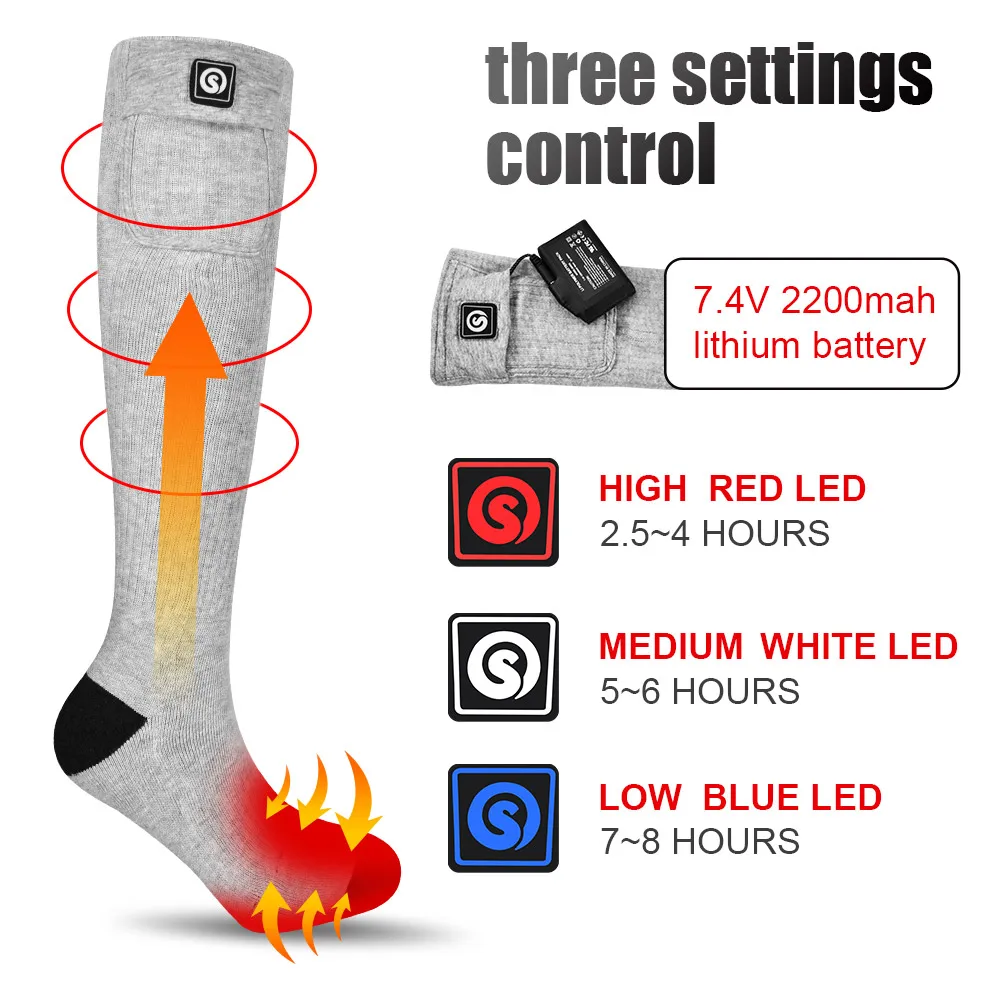 Savior Heat Winter Heated Gloves Thermal Stockings Woman Socks For Men Hand Warmer Rechargeable Electric Gloves Fishing Sports