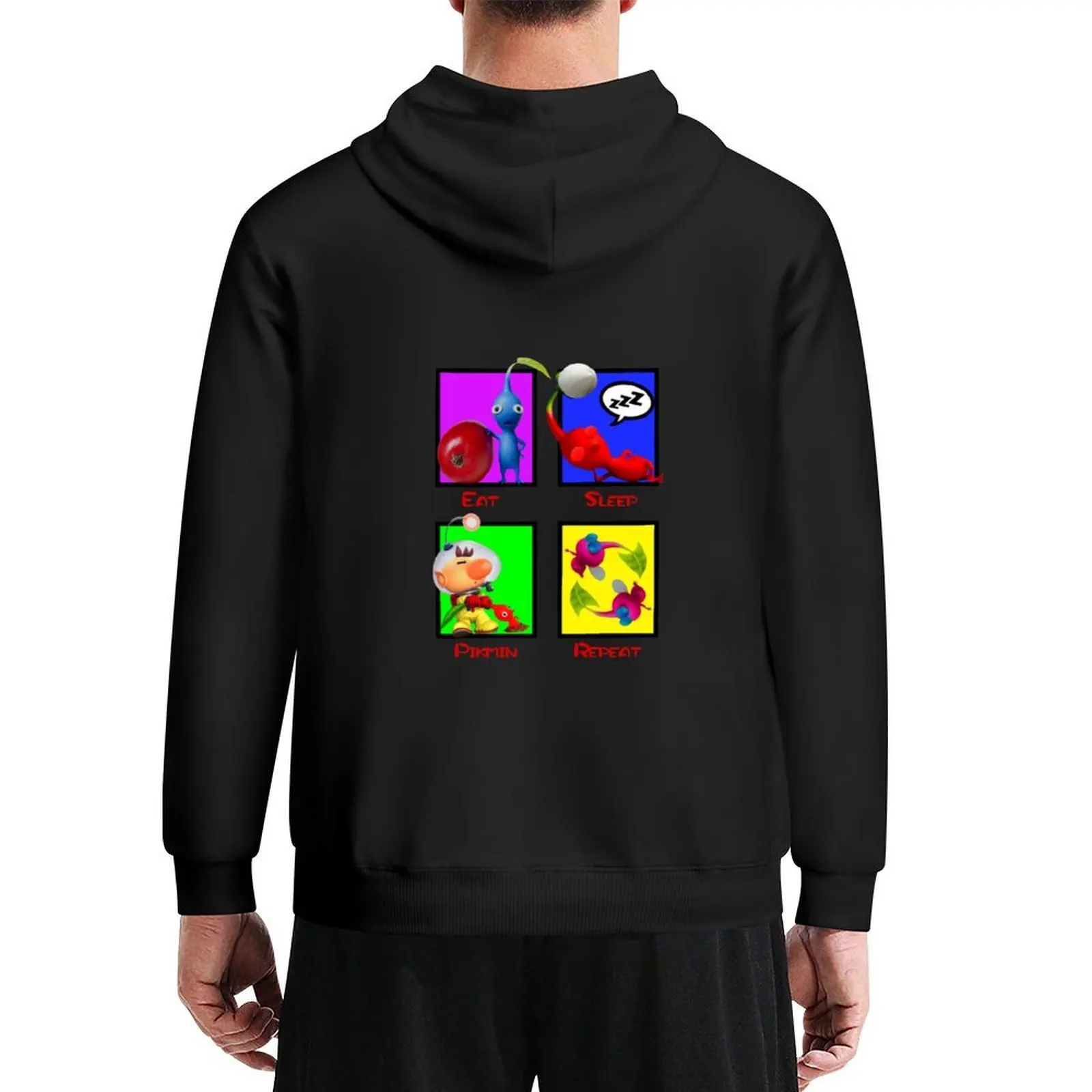 

Eat sleep pikmin repeat Hoodie men clothing men's sweat-shirt male clothes men's clothes tracksuit