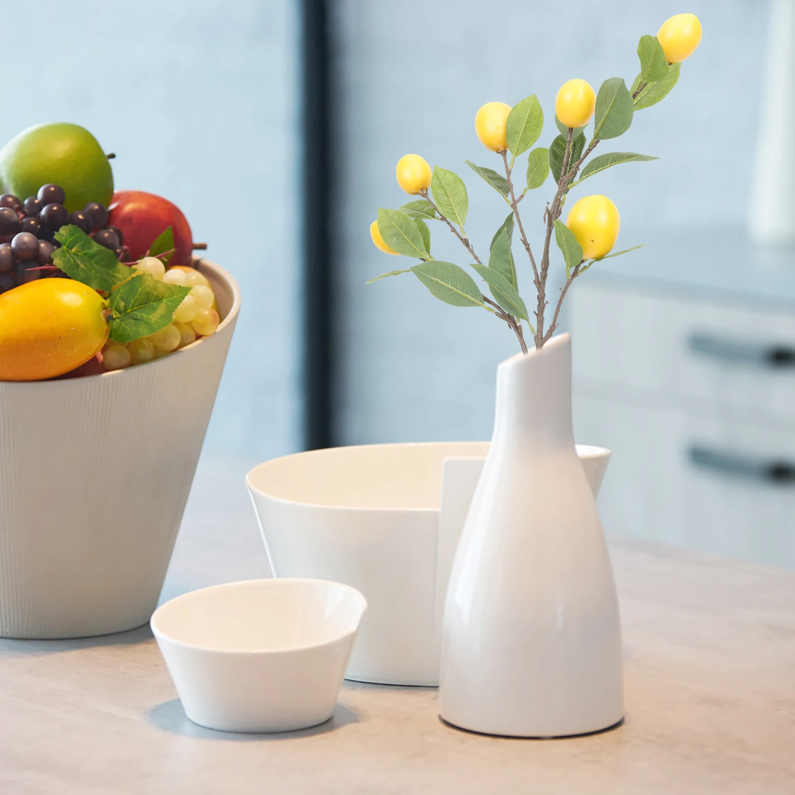 

Artificial Lemon Garland Decorations Kitchen Vase Flowers Arrangement Plastic Flower Arrangement Branch Fruit Leaves