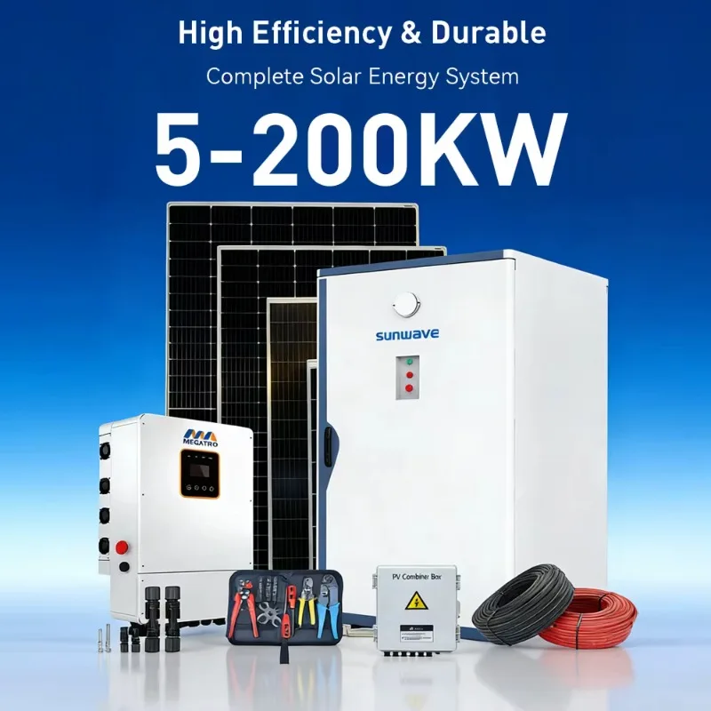 Sunwave 50kW 100kWh 60KWh 200KWh Smart Home Energy Storage System With Solar Integration And APP Monitoring