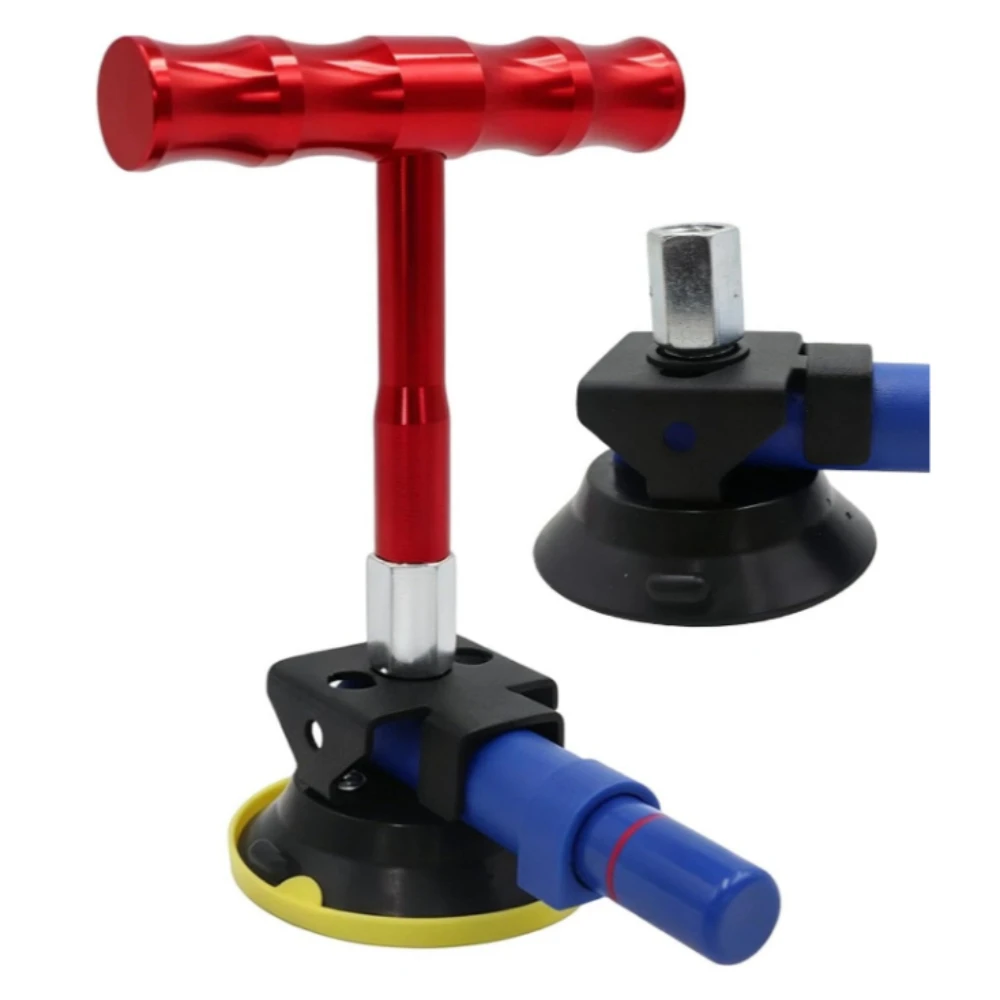 Red T Handle Dent Puller Suction Cup, Powerful Car Body Dent Repair Tool, Paint Safe Easy Operation