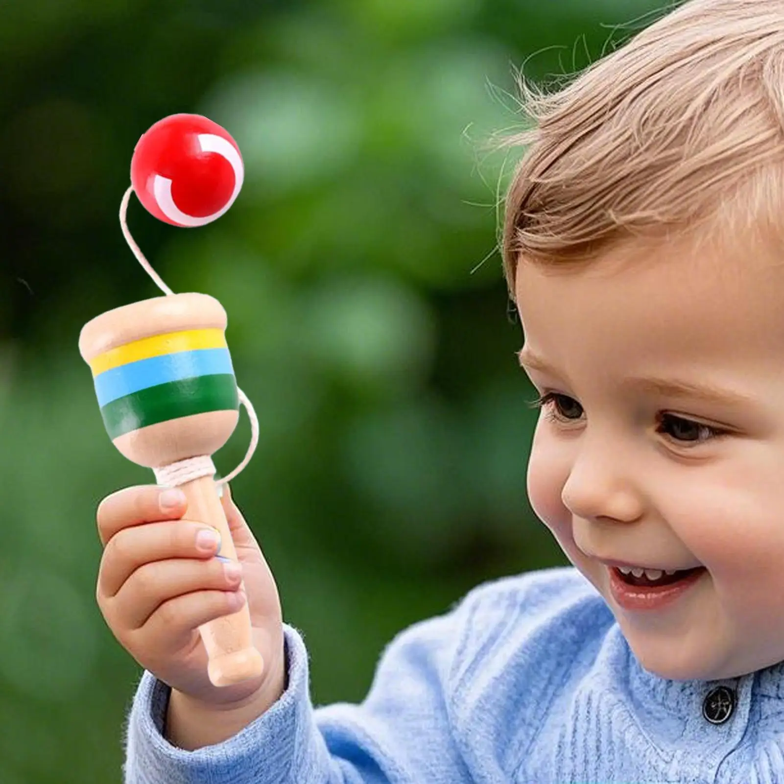 Houten werp- en vangbal Voorschoolse leeractiviteiten Draagbaar hand-oogcoördinatietrainingsspeelgoed voor jongens Meisjes Paasgeschenken