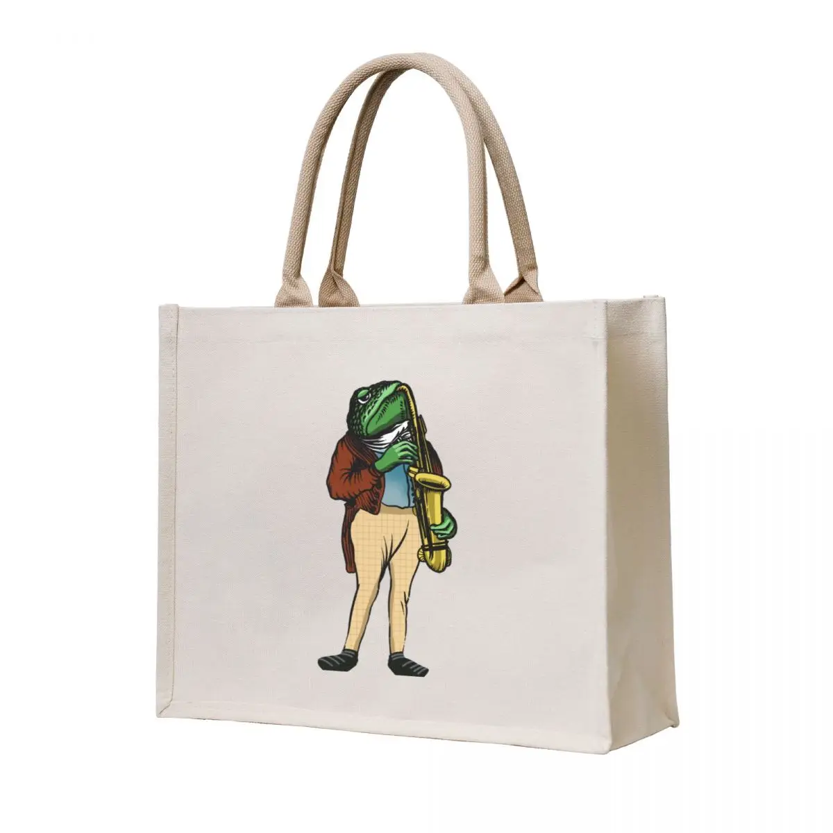 

frog musician Tote Bag handbag Big bag foldable reusable bag Handbags women