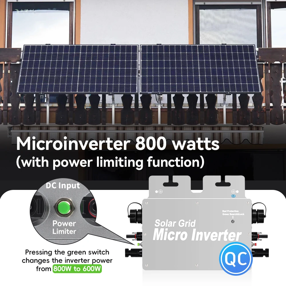 Phase Micro Inverter On Grid Tie Inverter 600 watt Mppt Smart WIFI IP65 Microinverter For Solar Panel System