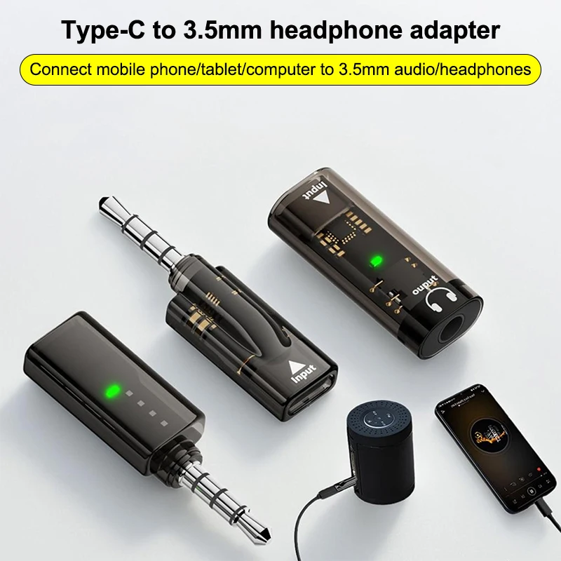 Audio Adapter - Type C Female To 3.5mm Male AUX Audio Adapter Headphone Aack Converter CD Player Audio Car Aux For Phone Laptop