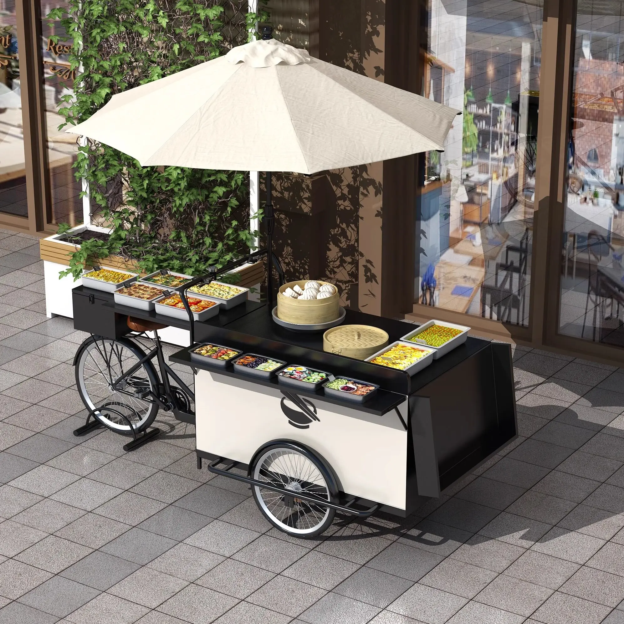 YJQ iron wrought mobile barbec - đánh giá và giá Spicy Food Snacks