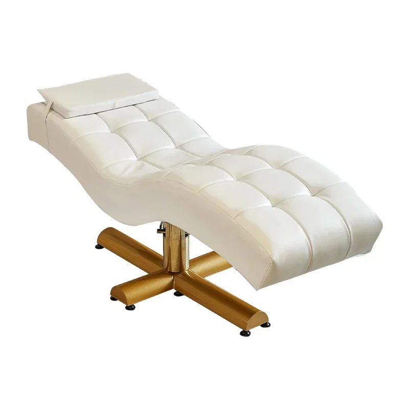 Silla moderna para el cuidado de la piel facial, salón de belleza, mesa de masaje, pestañas curvas, cama de belleza