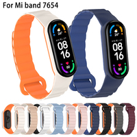 Magnetic Silicone Bracelet for Mi Band 7 Strap Accessorie Sport Rubber SmartWatch pulseira Belt correa Xiaomi MiBand 6 5 4 strap