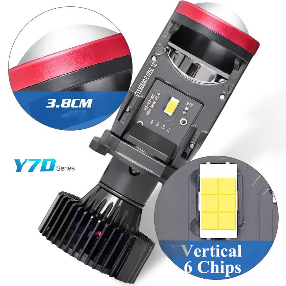 مصابيح أمامية للسيارة LED H4 رأس مصباح مناسب للمصابيح الأمامية Y7D، Y8، Y6D LED 12-24 فولت مصابيح أمامية مزدوجة للدراجة النارية #6