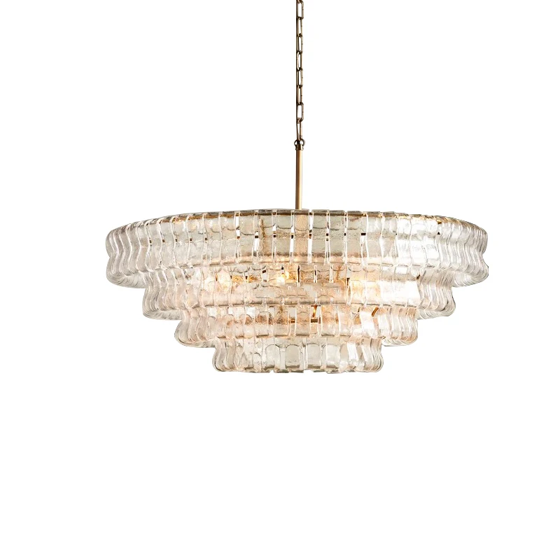Glass Chandeliers Lights 2025 Classic Round Hanging Lamps For Ceiling Home Decoration Lighting Gold