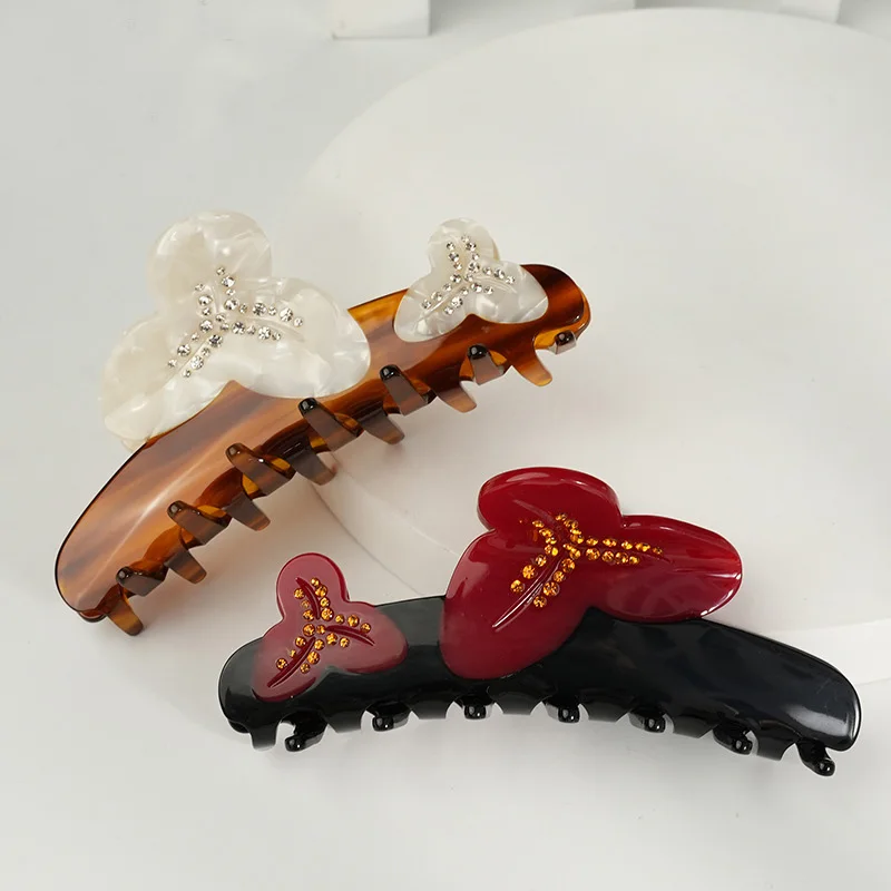 

Luxury Flower Hair Claw Clip for Women Girls Charming Handmade Hair Jewelry Ornament Accessory - Business Travel Wedding Party