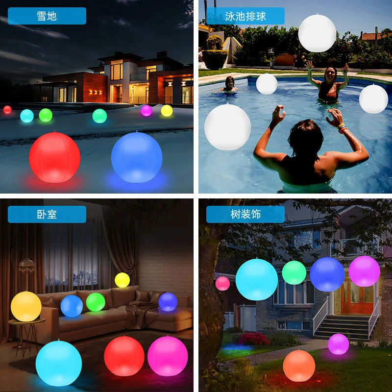 New Solar Light Water Remote Control Luminous Ball Outdoor Lawn with LED Light Ball 16 Color Adjustable Circular Luminous Ball