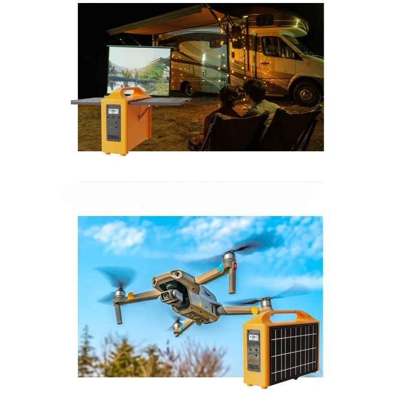 고품질 100W 200W 야외 휴대용 태양광 발전 장비, 로드 트립 및 가정용, 노트북 전원 공급 가능