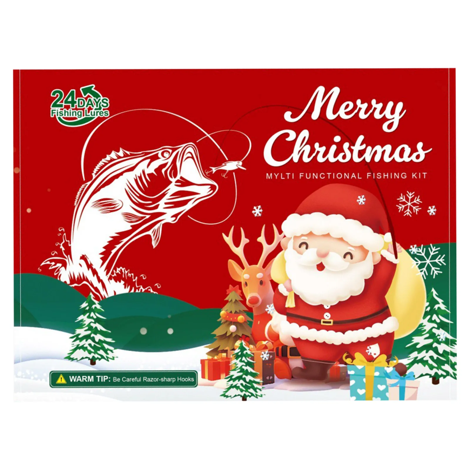 Christmas Count down Bags 2025 Fishing Advent Calendar For Men Adult Fishermen Teens And Children Timers for Cooking with Loud