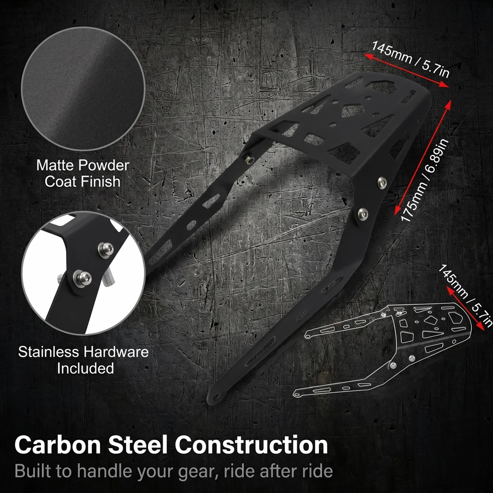 2025 Motorcycle Rear Luggage Rack Cargo Rack Luggage Holder Bracket Extension Support For Honda Grom 125 MSX125 2022 2023 2024