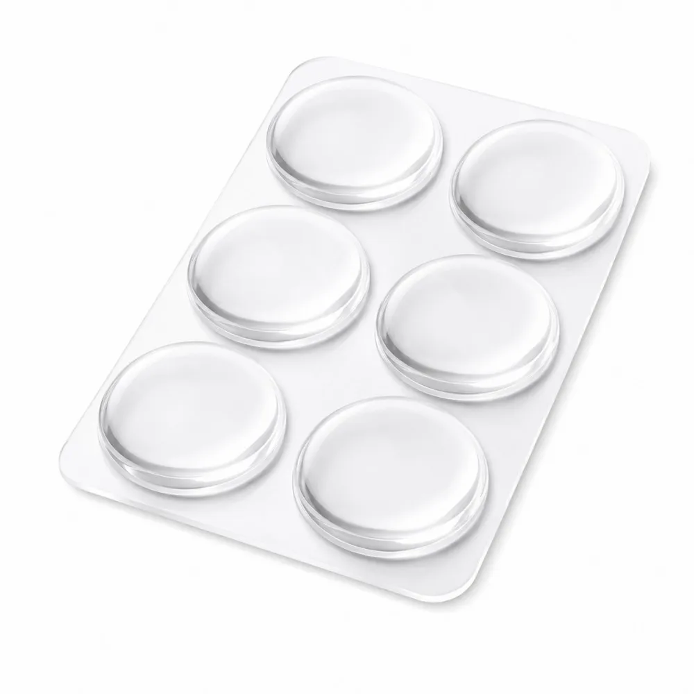 6pcs Clear Door Stopper Wall Protector Self Adhesive Furniture Bumper Pads Noise Dampening Buffer Cushion for Cabinet Drawer