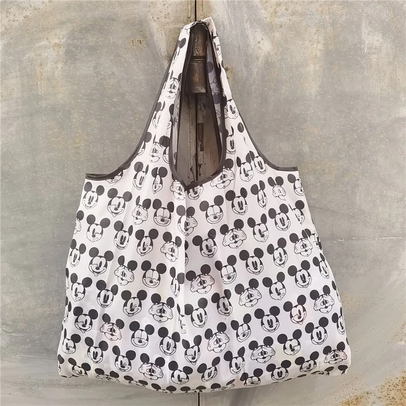 Large Fashion Cartoon Korean Foldable Eco Shopping Bag Waterproof Nylon Grocery Bag Portable Reusable Tote - view 2