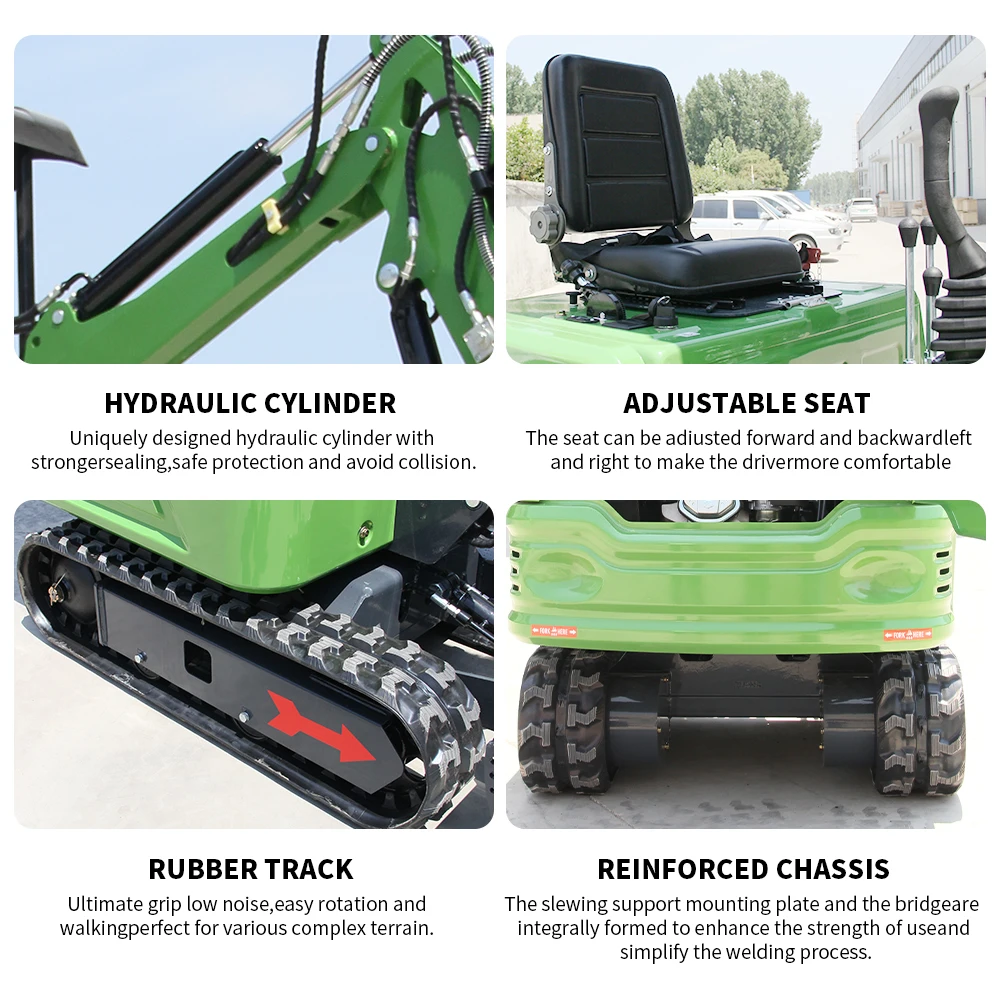 حفار صغير 1 طن، حفار هيدروليكي زاحف محرك B&S، حفار صغير عالي التحمل، إبهام هيدروليكي للحفر والحفر