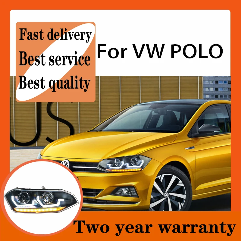 

Автомобильные фары VW POLO s 2019 DRL дневные ходосветильник огни светодиодсветодиодный Биксеноновые лампы Противотуманные фары s Автомобильные аксессуары Фары POLO