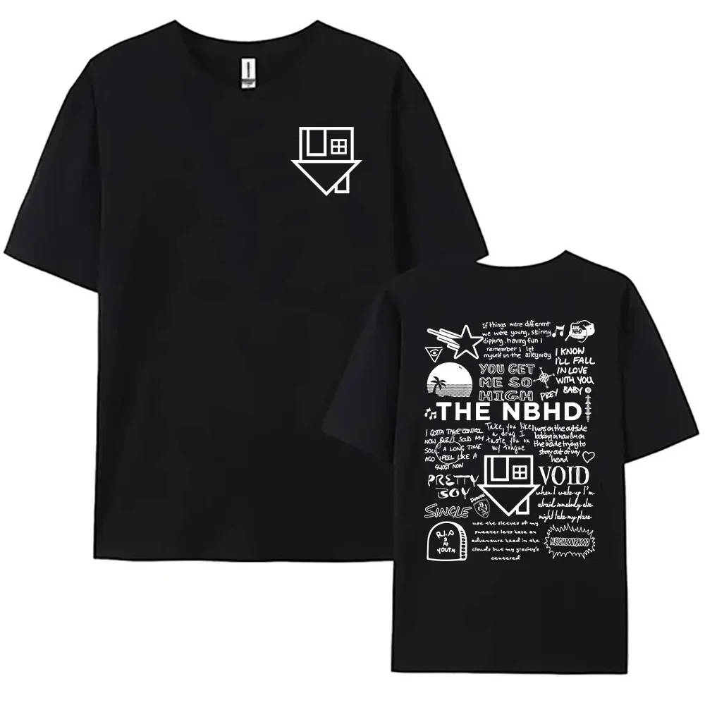 

Summer Neighborhood NBHD Band Printed Men's T-shirt, fashionable pure cotton men's T-shirt, Ropa Mujer Casual soft Loose T-shirt