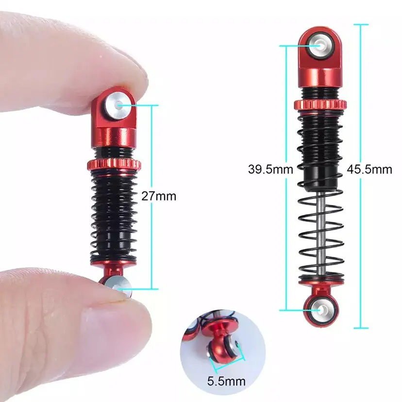 Axial SCX24 90081 C10 accessory metal built-in spring shock absorber 1/24 simulation climbing car