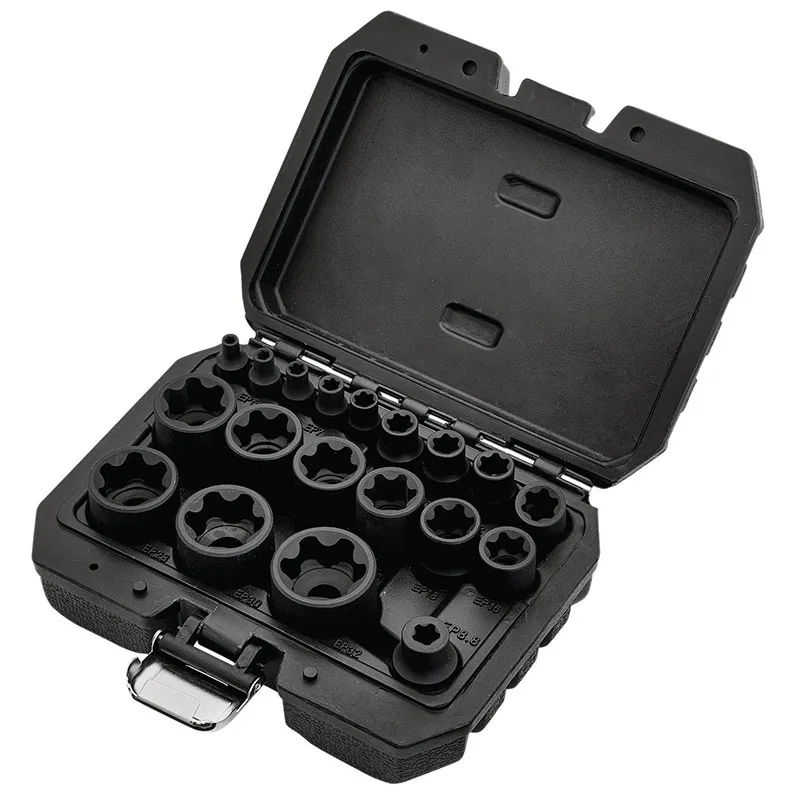 19PCS External Torx Plus Socket Set EP4-EP32 1/4" 3/8" 1/2" Drive Tesla EV Battery Pack Removal Tool with Storage Case