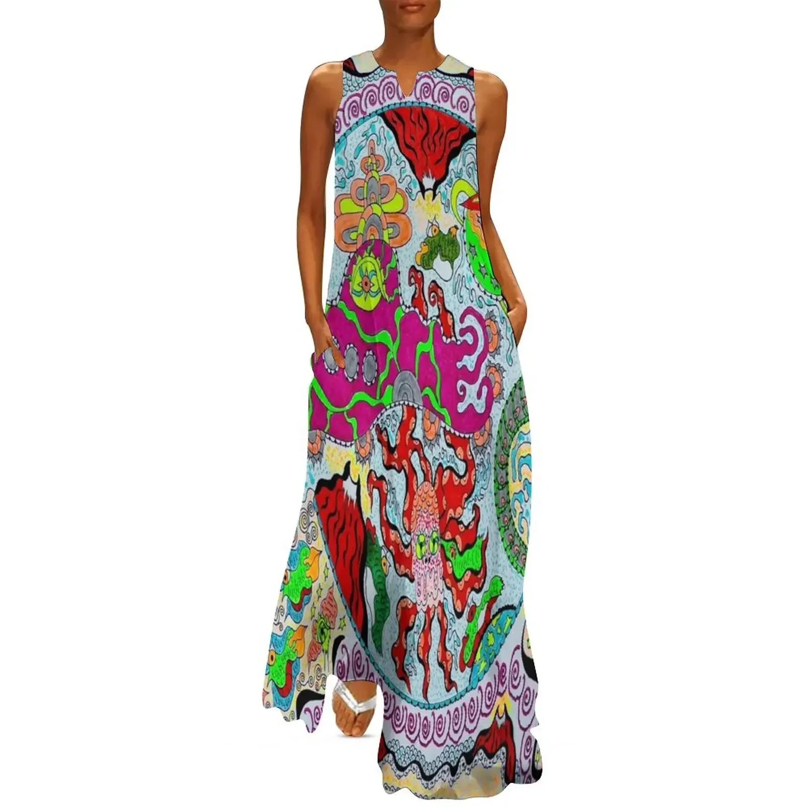 

Supersonic Volcanic Splash Long Dress Women's summer skirt Dance dresses dresses for womens purple dress Dress