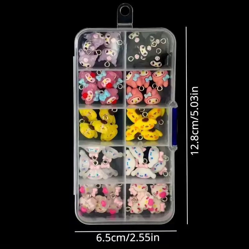 Ciondoli HelloKitty per accessori per la creazione di gioielli, perline Kuromi My Melody per portachiavi fai da te, collane, accessori per braccialetti