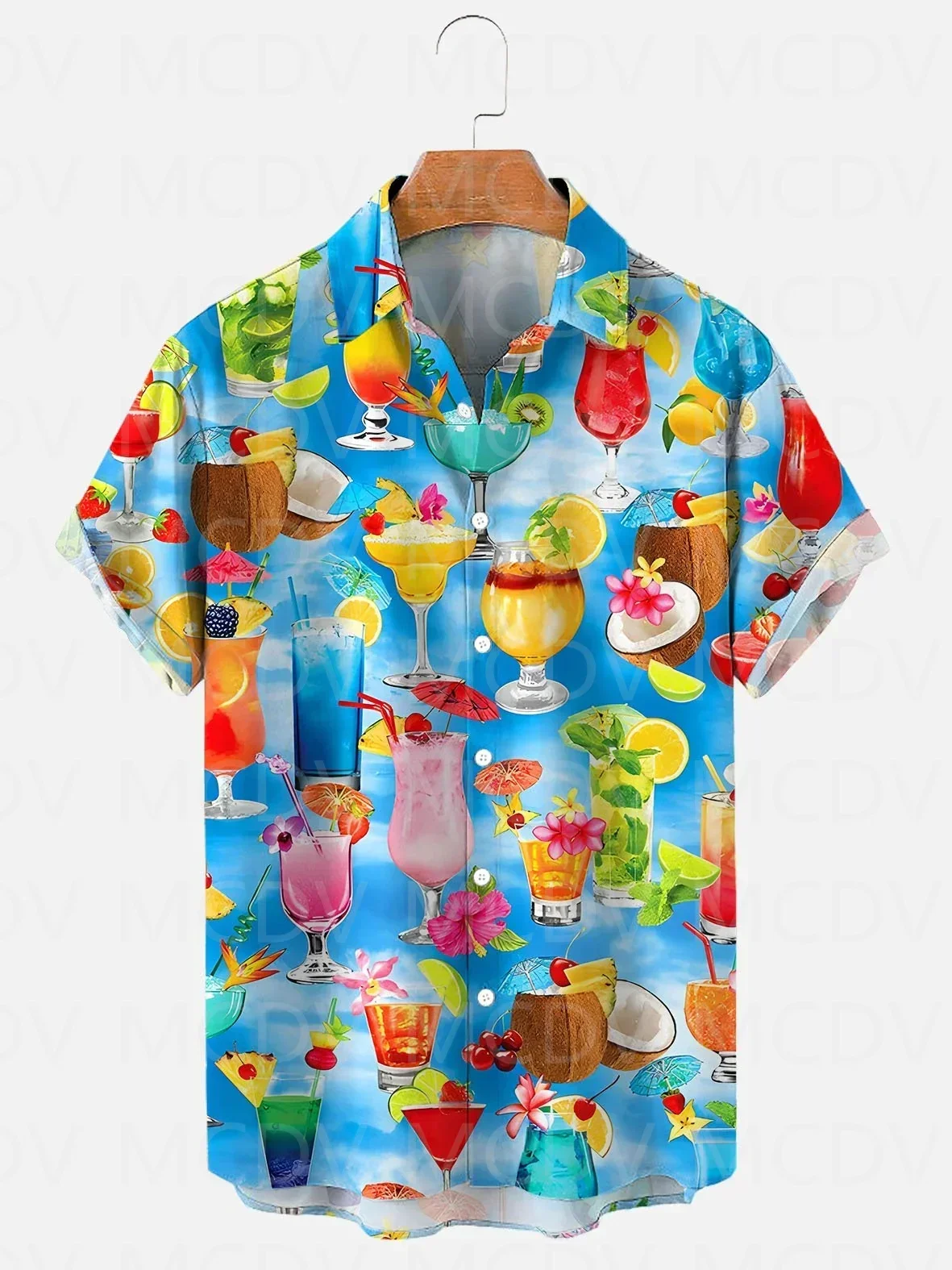 

Men's For Women's Hawaiian Beach Vacation Cocktail 3D Printing Casual Hawaiian Shirt